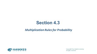 Lesson for 4 3 Multiplication Rules for Probability