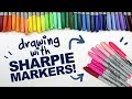 MAKING ART WITH SHARPIE MARKERS! | Sharpies | Designing Colorful Fairy Characters | Drawing Process