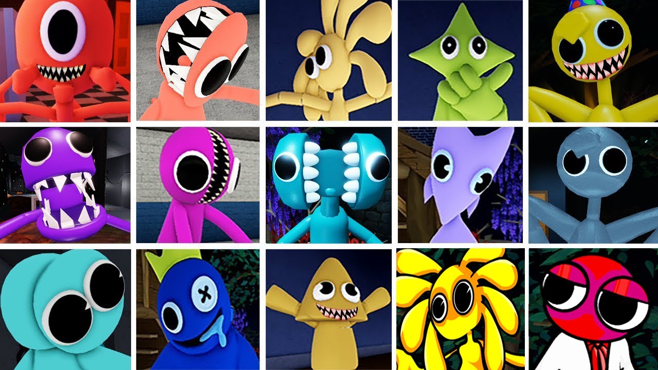 All Morphs + All NEW Jumpscares New Characters in Rainbow Friends ...