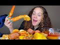 ASMR KING CRAB SEAFOOD BOIL MUKBANG + SHRIMP, BOILED EGGS, SWEET CORN, SAUSAGE, & POTATOES