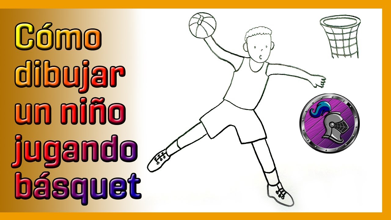 ??Cómo dibujar un niño jugando básket (basquet) ??How to draw a boy  playing básketball ✏️? - YouTube