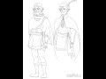 Sharp and Flat before they were ghosts. #legendofzelda #ocarinaoftime #sharpandflat #zeldaart