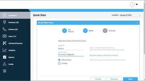 Webex Calling setting up office hours