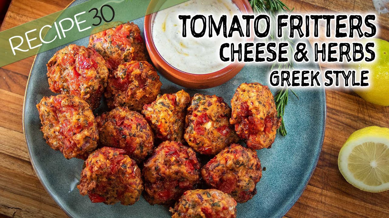 Tomato fritters Greek Style