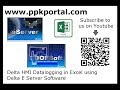 Datalogging from delta hmi to excel using dop eserver and dopsoft