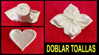 How to FOLD TOWELS in the shape of a flower, rose and heart