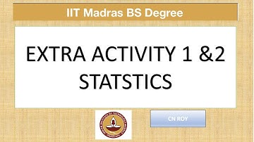 EXTRA ACTIVITY Statistics Kaise Kare IITM Bs #iitmadras #iitmbs #StatisticsExtraActivity