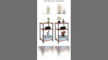 Best product reviews : JHK 2/3-Tier End Table Side Tables with Adjustable Feet Small Nightsta