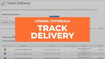 cPanel Tutorials - Track Delivery