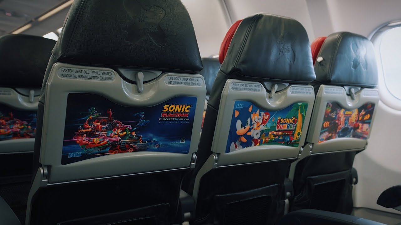 AirAsia x SEGA: Sonic Aircraft New Cabin Makeover