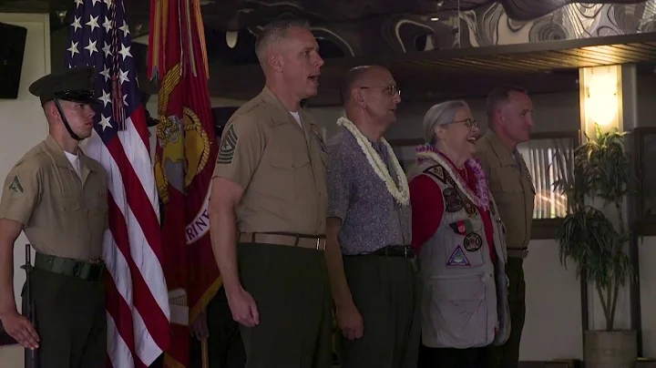 Mrs. Barbara Mathews becomes an Honorary Marine