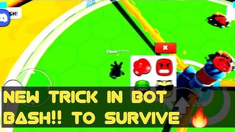 NEW TRICK IN BOT BASH TO SURVIVE LONG TIME!  🔥| STUMBLE GUYS|