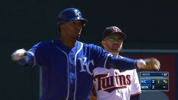 KC@MIN: Escobar drives an RBI double to left field