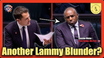 Tory MP Exposes Another Lammy Blunder — £100k Plan Sparks Commons Uproar