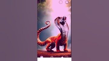 Ai video short#animal tigervs snake fusion #hybrids #shorts #youtubeshorts |  3d animation | viral