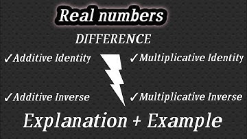 Difference between identity & inverse|Additive identity & inverse|Multiplicative identity & inverse