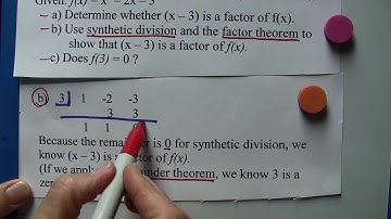 Algebra II: Remainder & Factor Theorems with Synthetic division