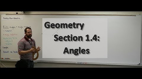 Geometry Section 1.4: Angles & Angle Measure cont