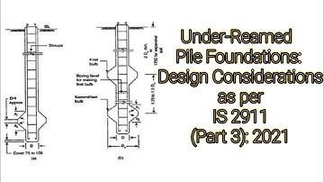 Under-Ream Pile Foundations: General Design Considerations as per IS 2911(Part 3):2021 |Geotechnical