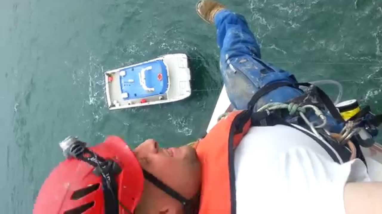 Extreme rope access Walney one substation of Barrow - YouTube