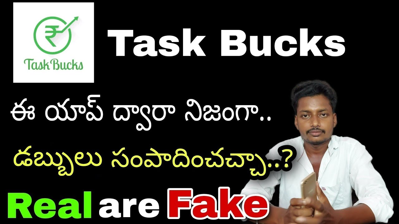 Task Bucks telugu Task Bucks app real are fake in telugu YouTube