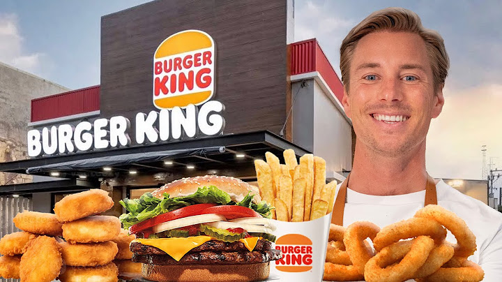ÅTERSKAPAR EN HEL BURGER KING MENY