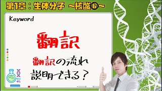 【大学 生化学】第１章：生体分子～核酸⑥～　翻訳