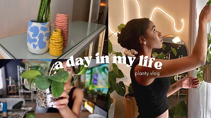 day in the life of a plant mom | potting, pests, &...