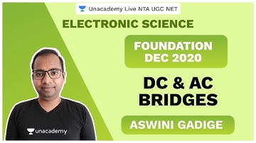 Foundation Dec 2020 | Electronic Science | DC & AC Bridges | Aswini | NTA UGC NET 2020