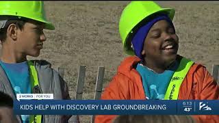 Kids Help With Discovery Lab Groundbreaking