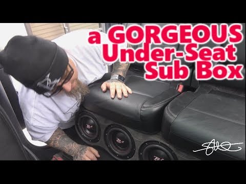 A Gorgeous Under Seat Subwoofer Box 17 Ford F250 6 6 5 Drivers Unboxed Test Fit Youtube