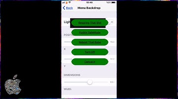 Simple Power Down Menu: ⚡️Completely Customizable Power Down Menu Tweak iOS 11.3.1
