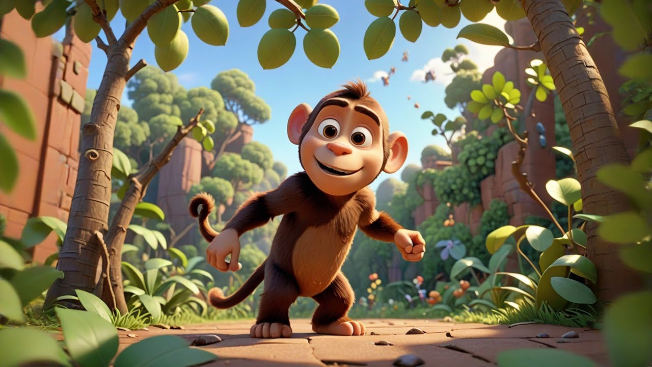Monkey’s Banana Race | Fun Animal Song for Kids | Playful Nursery Rhyme ...