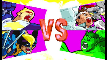Marvel vs Capcom 1 ( Arcade ) - Captain Commando / Wolverine Playthrough ( Apr 30, 2018 )