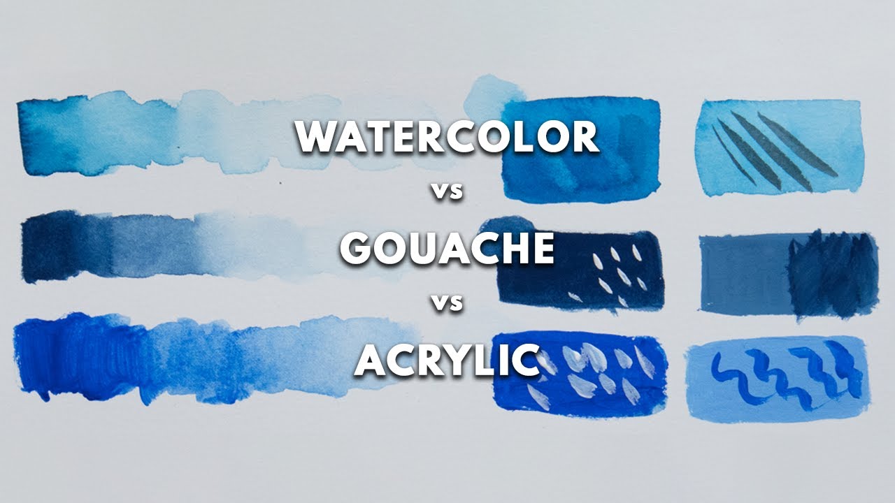 Gouache Paint vs. Watercolor Paint vs. Acrylic Paint – What's the  Difference? – Artlex