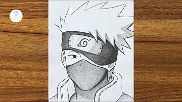 Easy Anime Drawing || How to Draw Kakashi Hatake || Naruto Drawing Tutorial for beginners