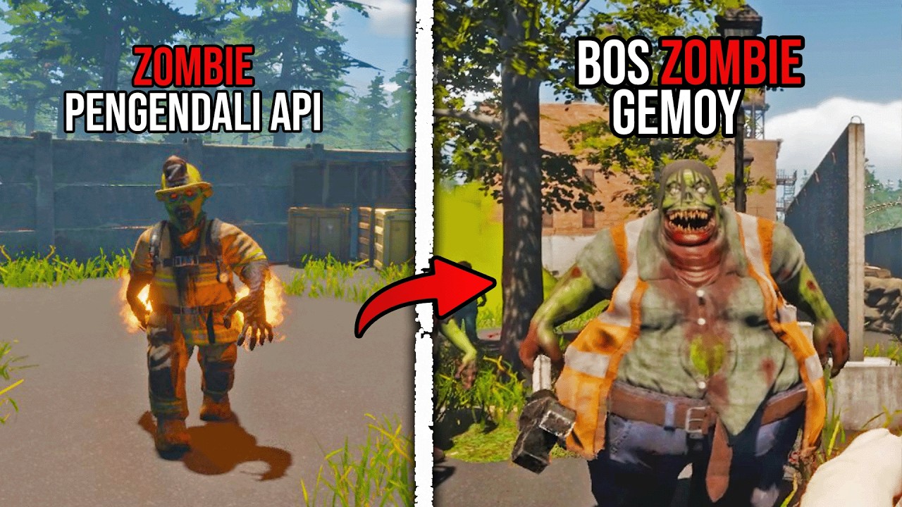 Zombie Api Gue Melawan Bos Zombie Gemoy dan ada Zombie Api - Zompiercer - YouTube