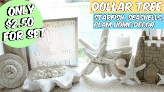 DOLLAR TREE STARFISH, SEASHELL AND CLAM BEACH DECOR