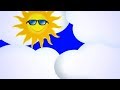 Футаж детский переход солнышко #001 Footage sun clouds blue screen