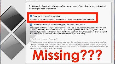 Get "Create a Windows 7 install disk" option on BootCamp assistant