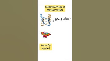Subtraction of fractions | Subtracting two fractions |Butterfly method #shorts #yputubeshorts #maths