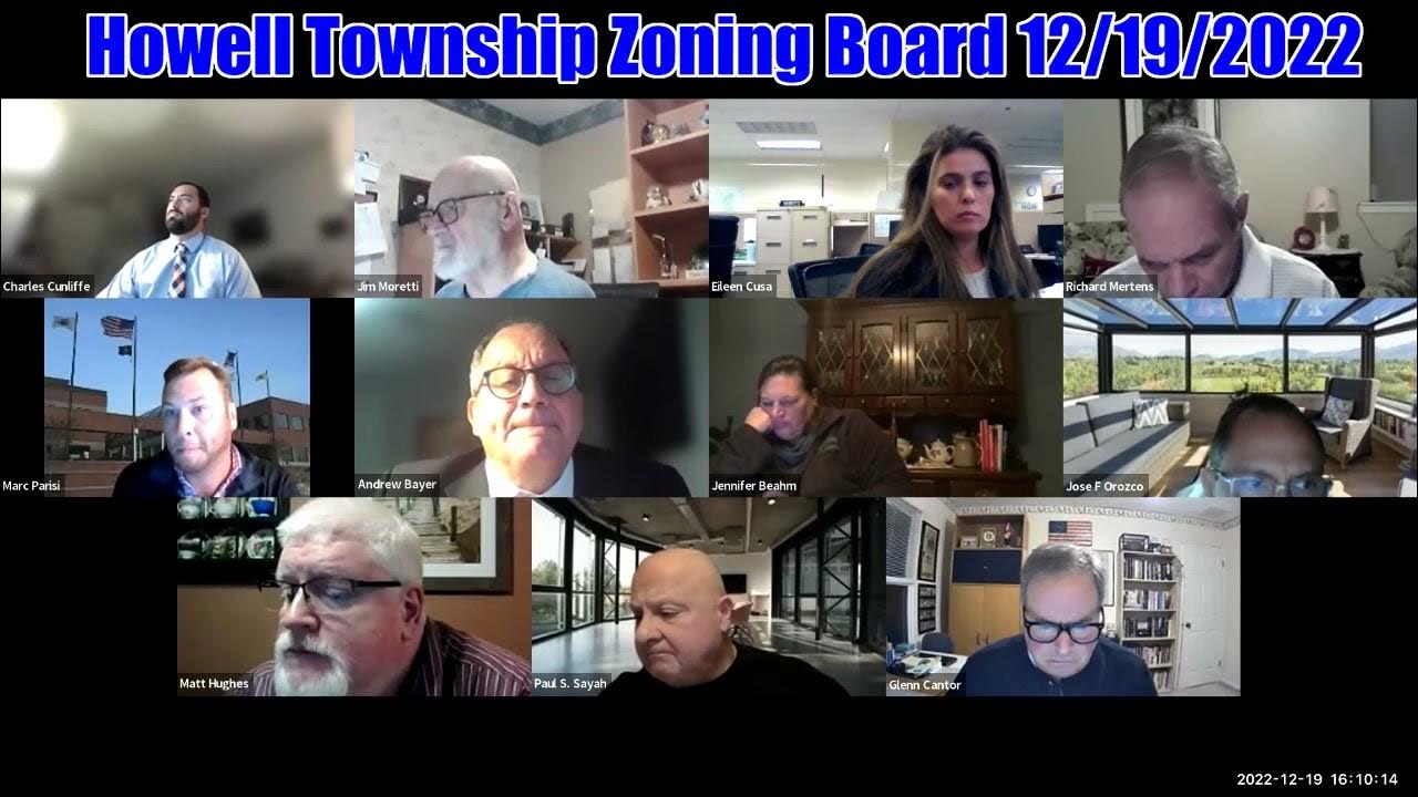 Howell Township Zoning Board Meeting 12/19/2022 YouTube