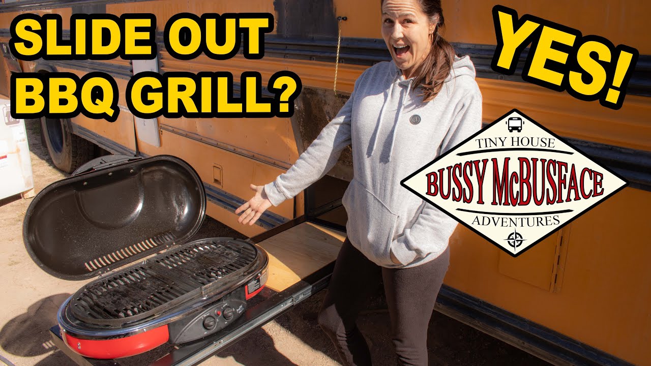 We Built a SlideOut BBQ Grill for Our Skoolie! YouTube
