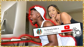 I ACCIDENTALLY DELETED OUR YOUTUBE CHANNEL *HE FREAKS OUT * | The Beverly Halls