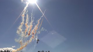 RC Airplane with a lot of Firework on Board