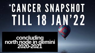 Cancer Snapshot Astrology Horoscope Till Jan 2022 : Concluding North Node in Gemini 2020-21 #shorts