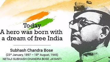 Subhash Chandra Bose Birthday WhatsApp Status 2021 | नेताजी का जनम दिवस | Netaji Birthday Status