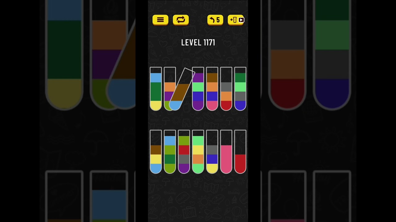 Water sort puzzle level 1171