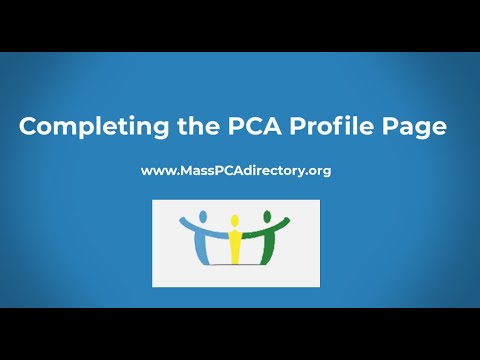 Completing the PCA Profile Page