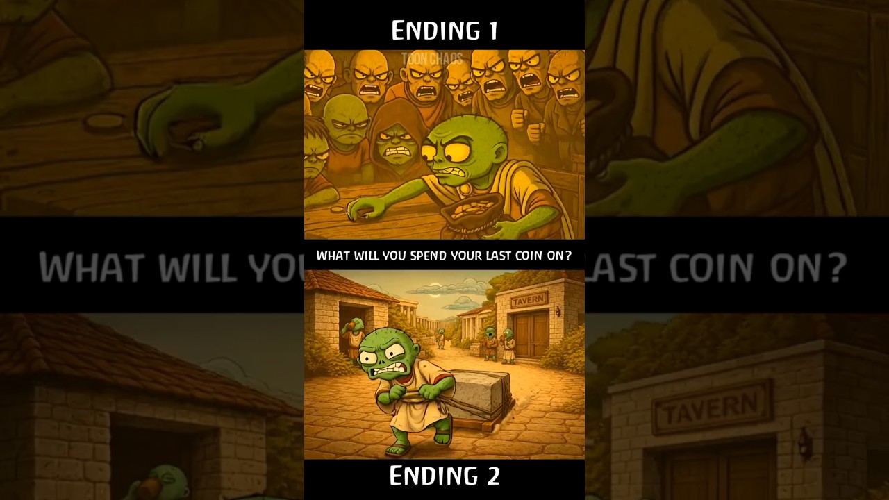 Choose Ending1 or Ending2: What will you spend your last coin on?